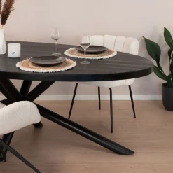 Sohome Ovale Eettafel|Ovale Eettafel Joshua Mangohout, kleur Zwart