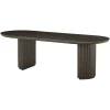 Richmond Interiors Ovale Eettafel|Ovale Eettafel Kingston Eiken, kleur Dark Coffee