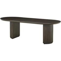 Richmond Interiors Ovale Eettafel|Ovale Eettafel Kingston Eiken, kleur Dark Coffee
