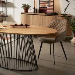 Kave Home Ovale Eettafel|Ovale Eettafel Leska 200 x 110cm, kleur Naturel