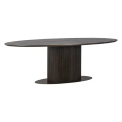 Richmond Interiors Ovale Eettafel|Ovale Eettafel Luxor Eikenhout, kleur donker Bruin