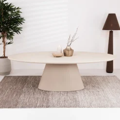 Tower Living Ovale Eettafel|Ovale Eettafel Mello MDF, kleur Beige