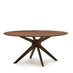 Kave Home Ovale Eettafel|Ovale Eettafel Naanim Rubberhout, 180 x 110cm