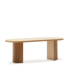 Kave Home Ovale Eettafel|Ovale Eettafel Nealy Eikenfineer, 200 x 100cm