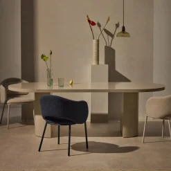 Kave Home Ovale Eettafel|Ovale Eettafel Nealy MDF, kleur Ecru Wit