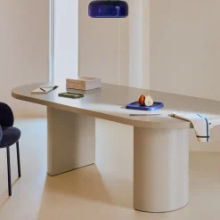 Kave Home Ovale Eettafel|Ovale Eettafel Nealy MDF, kleur Ecru Wit