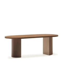 Kave Home Ovale Eettafel|Ovale Eettafel Nealy Walnootfineer