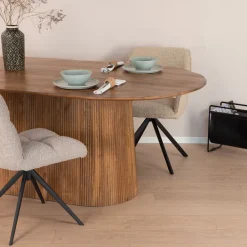 Sohome Ovale Eettafel|Ovale Eettafel Olav Mangohout, kleur Bruin