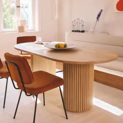 Tom Tailor Ovale Eettafel|Ovale Eettafel Tessica Mangohout, 180 x 90cm