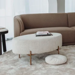 Tower Living Poefs & Hockers|Ovale Hocker Ossana 100 x 65cm