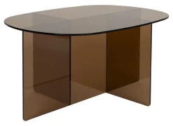 Zuiver Glazen Salontafel|Ovale Salontafel Linea Glas, 80 x 60cm