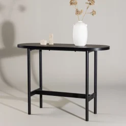 Nohr Sidetables|Ovale Sidetable Derron 110cm, kleur Zwart