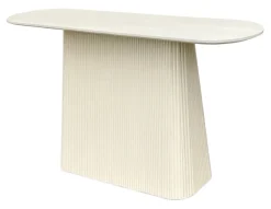 Sohome Sidetables|Ovale Sidetable Puck Mangohout, 140cm, kleur Ivoor