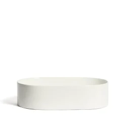 Kave Home Badkameraccessoires|Ovale Waskom Ovara Keramiek, 50 x 31cm Wit