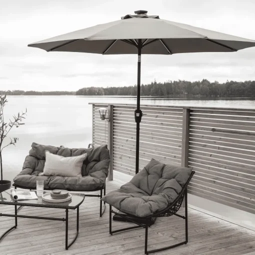 Nohr Parasols & Parasolvoeten|Parasol Bryttany LED, 270cm