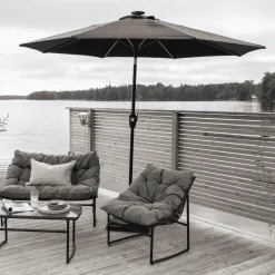 Nohr Parasols & Parasolvoeten|Parasol Bryttany LED, 270cm