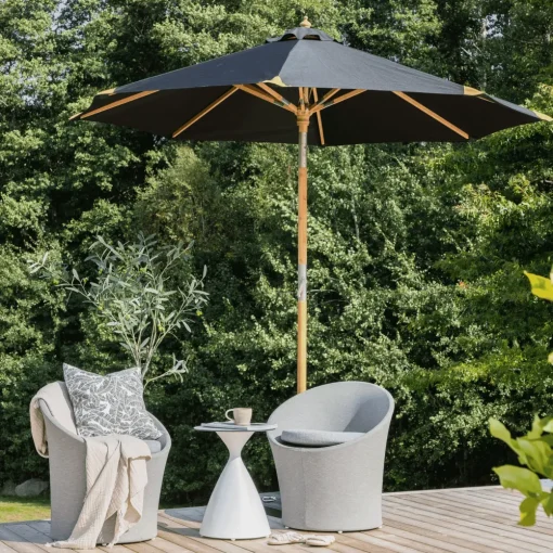 Nohr Parasols & Parasolvoeten|Parasol Genese 270cm Zwart