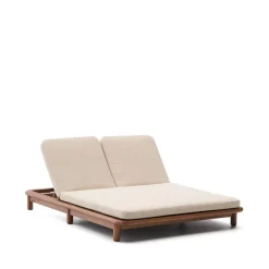 Kave Home Ligbedden|2-persoons Ligbed Turqueta hout Teak