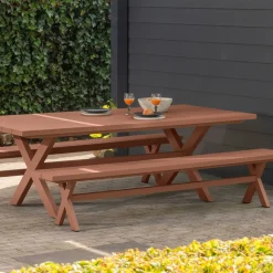 WOOOD Picknicktafels|Picknicktafel Delta 220 x 105cm Terra