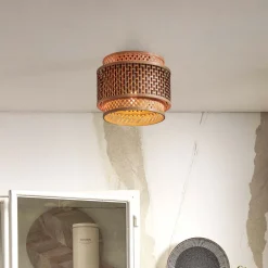 GOOD&MOJO Plafondlampen|Plafondlamp Bhutan Bamboe, kleur Naturel/Zwart