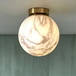 it's about RoMi Plafondlampen|Plafondlamp Carrara Marmerlook, kleur Wit