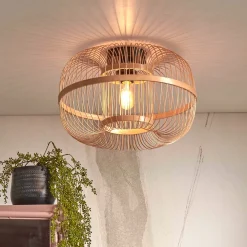 GOOD&MOJO Plafondlampen|Plafondlamp Hokkaido Bamboe, 38cm Naturel