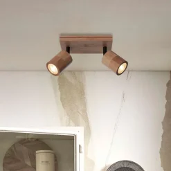 GOOD&MOJO Plafondlampen|Plafondlamp Java Spot, 2-lamps, Bamboe