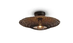 GOOD&MOJO Plafondlampen|Plafondlamp Kalimantan Bamboe Zwart/Naturel