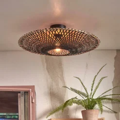GOOD&MOJO Plafondlampen|Plafondlamp Kalimantan Bamboe Zwart/Naturel