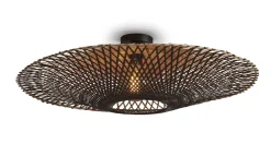 GOOD&MOJO Plafondlampen|Plafondlamp Kalimantan Bamboe Zwart/Naturel