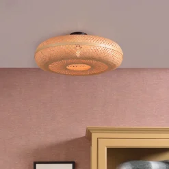 GOOD&MOJO Plafondlampen|Plafondlamp Palawan 60cm, Bamboe Naturel