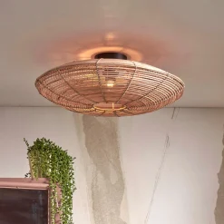 GOOD&MOJO Plafondlampen|Plafondlamp Tanami Rotan, 55cm Naturel