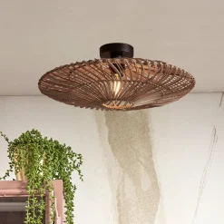 GOOD&MOJO Plafondlampen|Plafondlamp Zanzibar Rotan, 55cm