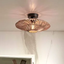 GOOD&MOJO Plafondlampen|Plafondlamp Zanzibar Rotan, 40cm