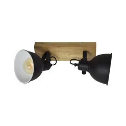 Urban Interiors Plafondlampen|Plafondspot Woody Double, kleur Vintage Black