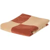 WOOOD Plaids|Plaid Zena 130 x 170cm, kleur Roestbruin/Beige