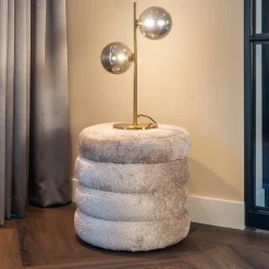 Richmond Interiors Poefs & Hockers|Poef Adele Met opbergruimte, Sheep Naturel