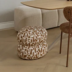 WOOOD Poefs & Hockers|Poef Anic Grafisch patroon