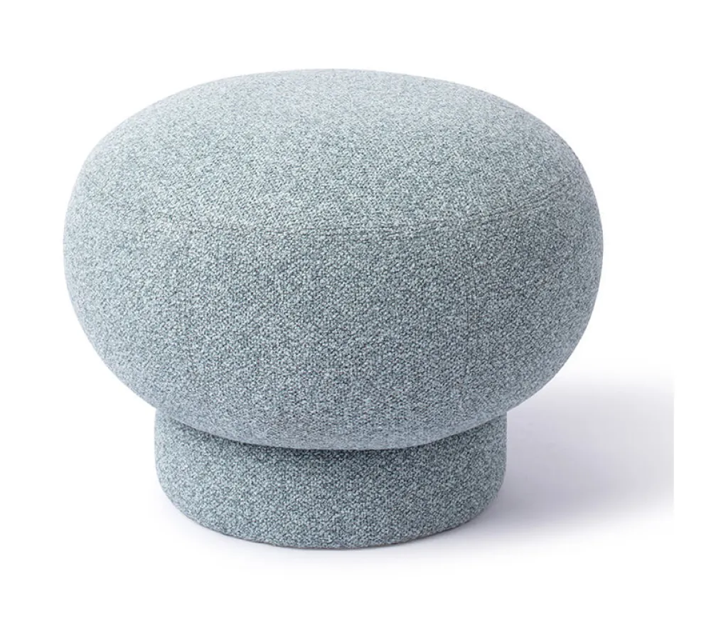 Jesper Home Poefs & Hockers|Poef Anoo 55cm, kleur Blue Dust Blossem / Copper