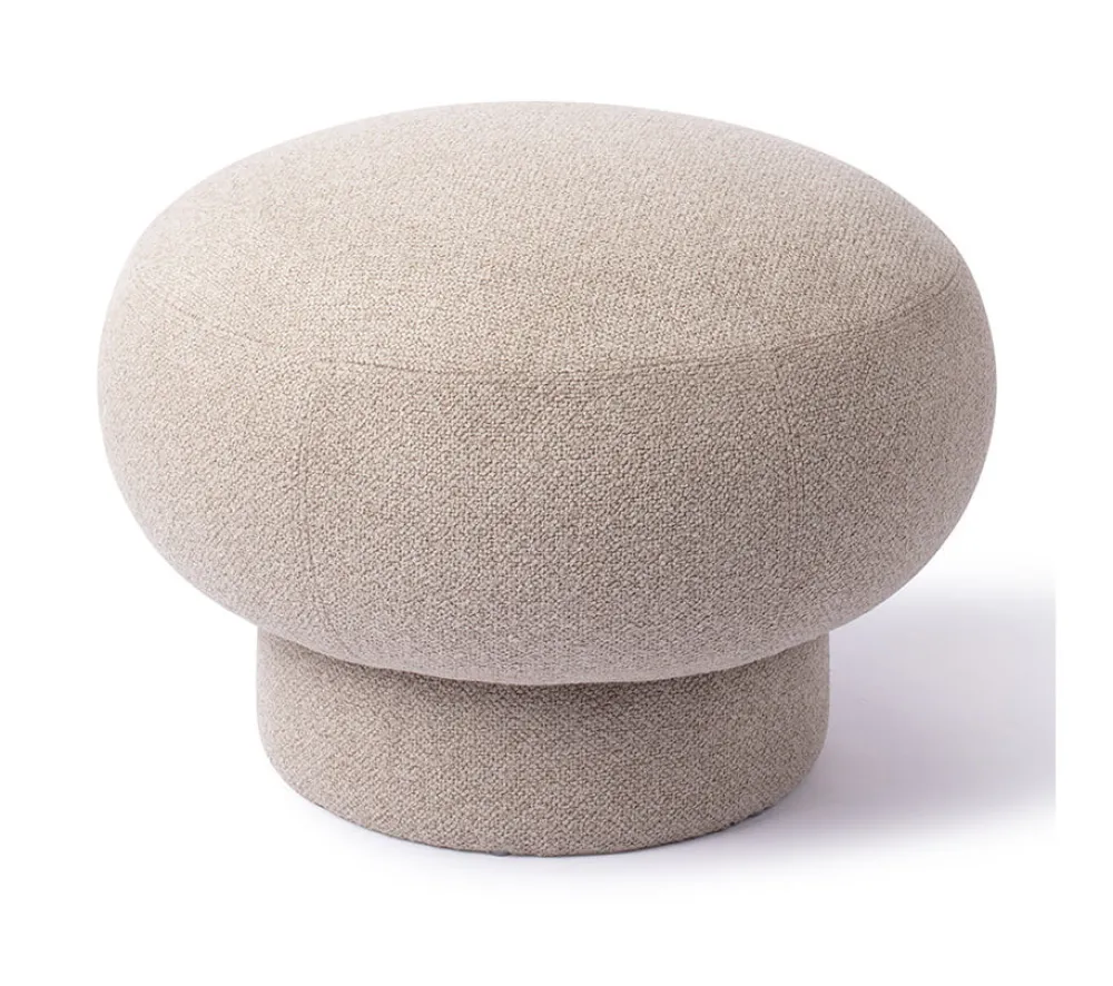 Jesper Home Poefs & Hockers|Poef Anoo 65cm, kleur Soft Sands Soft Sage