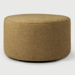 Ethnicraft Poefs & Hockers|Poef Barrow Structuurstof, 60cm