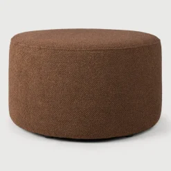 Ethnicraft Poefs & Hockers|Poef Barrow Structuurstof, 60cm