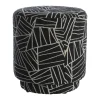 Light & Living Poefs & Hockers|Poef Davonte 40cm, kleur Zwart/Wit