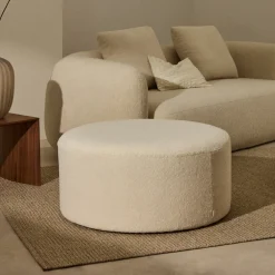Kave Home Poefs & Hockers|Poef Kaeli Bouclé, 90cm