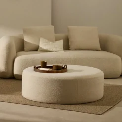 Kave Home Poefs & Hockers|Poef Kaeli Bouclé, 120cm