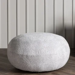 Nohr Poefs & Hockers|Poef Kellisha Teddy, kleur Lichtgrijs