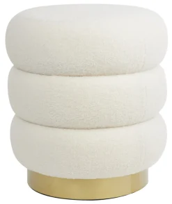 Light & Living Poefs & Hockers|Poef Kimi Teddy Wit