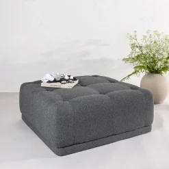 Nohr Poefs & Hockers|Poef Mickayla 100 x 100cm, kleur Donkergrijs