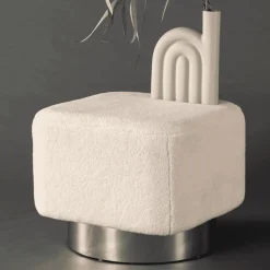 Nohr Poefs & Hockers|Poef Montey Fleece, kleur Off White