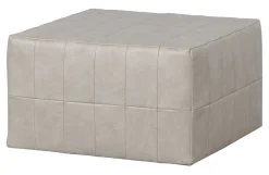 WOOOD Poefs & Hockers|Poef Patchwork Lederlook, kleur Naturel